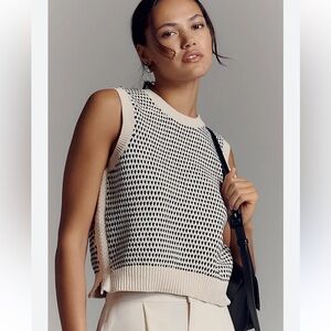 Anthropologie Varley Knowles textured knit vest